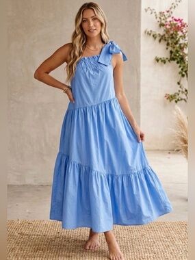 NWT Worth Collective Jordan Dress in Carolina Blue Bump Friendly Size Small